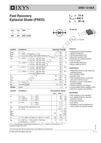 DSEI12-06A Datasheet Cover