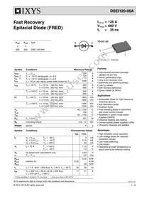 DSEI120-06A Datasheet Cover