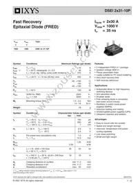 DSEI2X31-10P Datasheet Cover