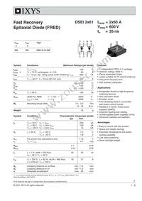 DSEI2X61-06P Datasheet Cover