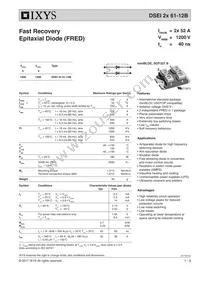 DSEI2X61-12B Datasheet Cover