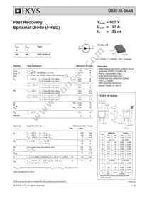 DSEI36-06AS-TRL Datasheet Cover