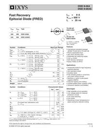 DSEI8-06AS-TUB Datasheet Cover