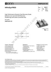 DSEP2X25-12C Datasheet Cover