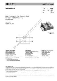 DSEP2X31-06B Datasheet Cover