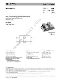 DSEP2X91-06A Datasheet Cover
