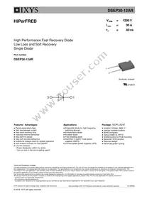 DSEP30-12AR Datasheet Cover