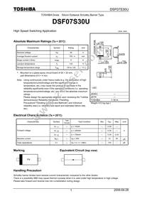 DSF07S30U(TPH3 Datasheet Cover