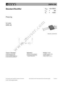 DSP8-12A Datasheet Cover