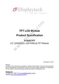 DT022CTFT Datasheet Cover