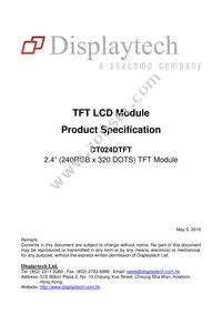 DT024DTFT Datasheet Cover