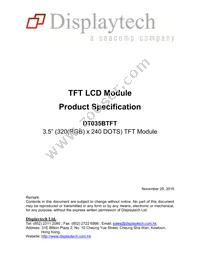 DT035BTFT Datasheet Cover