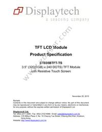 DT035BTFT-TS Datasheet Cover