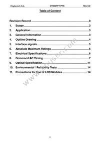 DT050TFT-PTS Datasheet Page 3