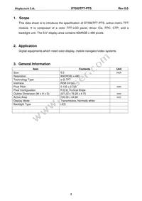 DT050TFT-PTS Datasheet Page 4