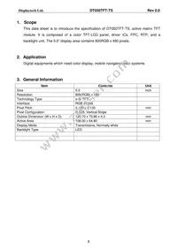 DT050TFT-TS Datasheet Page 4