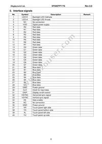 DT050TFT-TS Datasheet Page 6