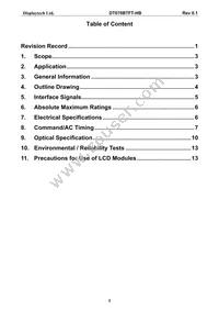 DT070BTFT-HB Datasheet Page 3