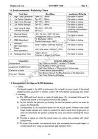 DT070BTFT-HB Datasheet Page 14