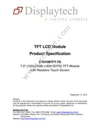 DT070BTFT-TS Datasheet Cover