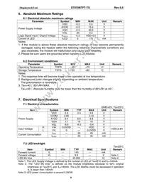 DT070BTFT-TS Datasheet Page 7