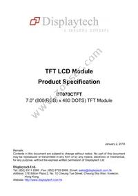 DT070CTFT Datasheet Cover