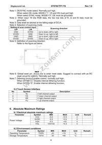 DT070CTFT-TS Datasheet Page 7