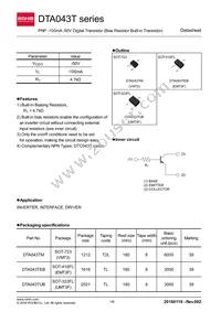 DTA043TUBTL Datasheet Cover