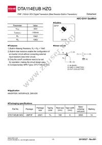 DTA114EUBHZGTL Datasheet Cover