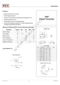 DTA123YCA-TP Datasheet Cover