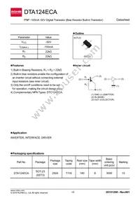 DTA124ECAT116 Datasheet Cover