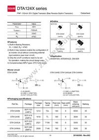 DTA124XKAT146 Datasheet Cover