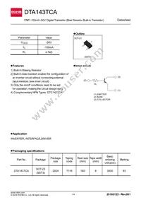 DTA143TCAT116 Datasheet Cover