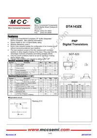 DTA143ZE-TP Datasheet Cover