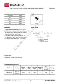 DTA144ECAT116 Datasheet Cover