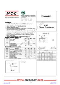 DTA144EE-TP Datasheet Cover