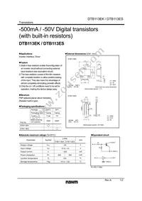 DTB113ESTP Datasheet Cover