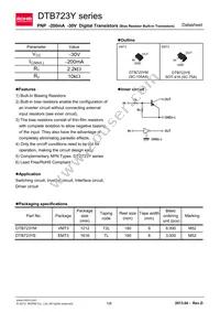 DTB723YMT2L Datasheet Cover