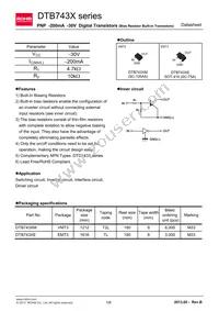 DTB743XMT2L Datasheet Cover