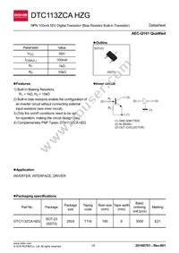 DTC113ZCAHZGT116 Datasheet Cover