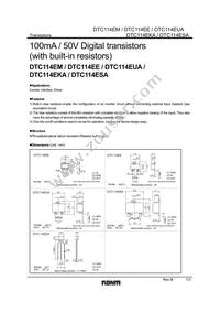 DTC114ESATP Datasheet Cover