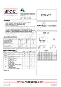 DTC114TE-TP Datasheet Cover