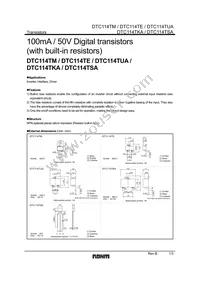 DTC114TSATP Datasheet Cover