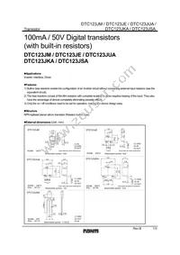 DTC123JSATP Datasheet Cover