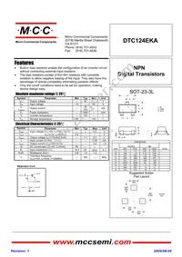 DTC124EKA-TP Datasheet Cover