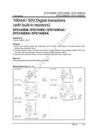 DTC143ESATP Datasheet Cover