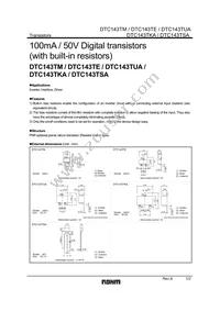 DTC143TSATP Datasheet Cover