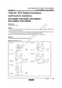 DTC144ESATP Datasheet Cover