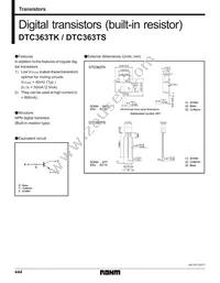 DTC363TKT146 Datasheet Cover