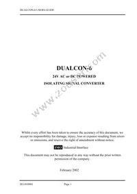 DUALCON-6 Datasheet Cover